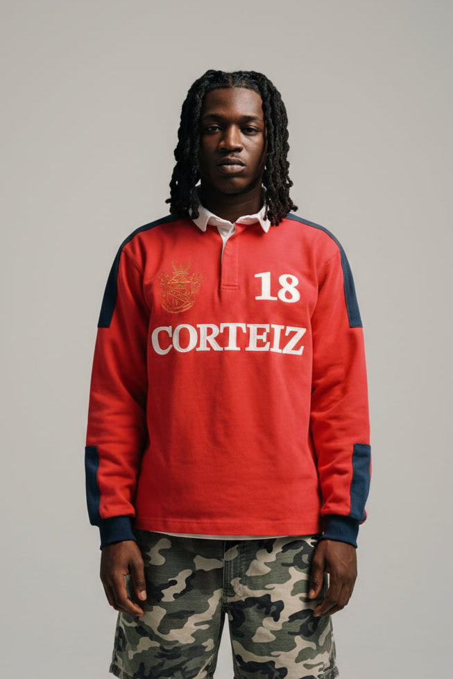 CORTEIZ Paneled Rugby - Red