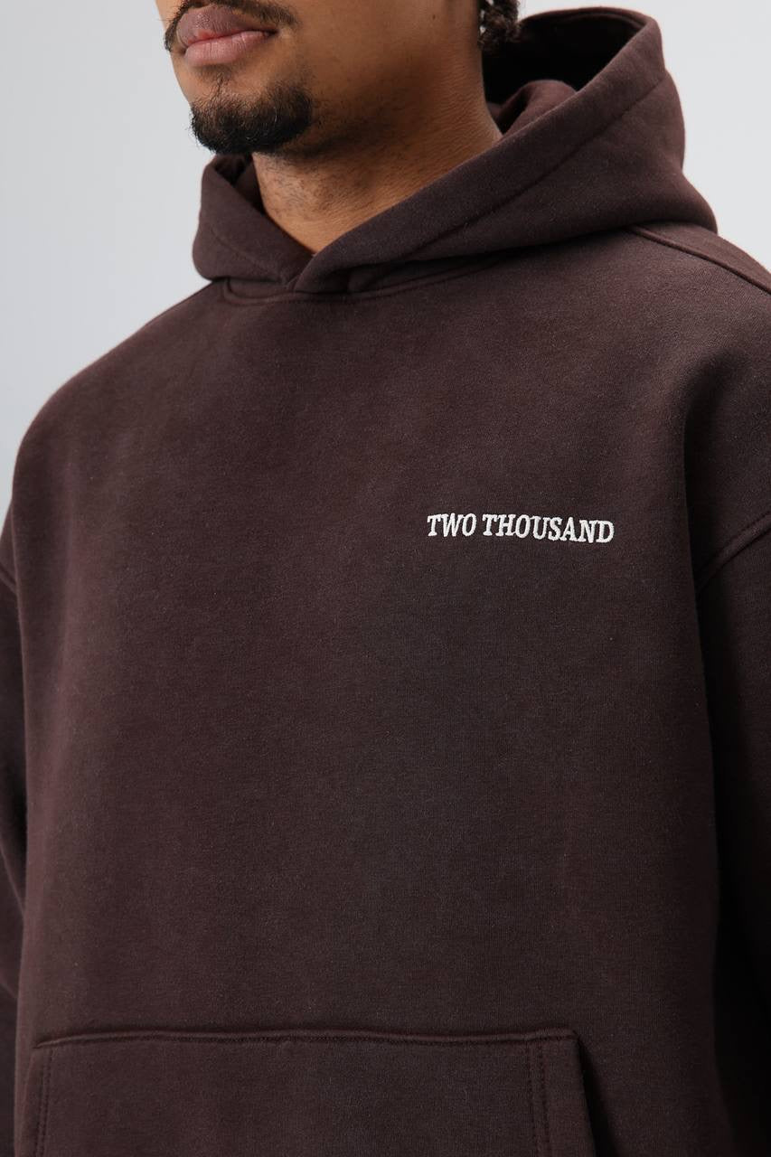 Written on the front and back hoodie
