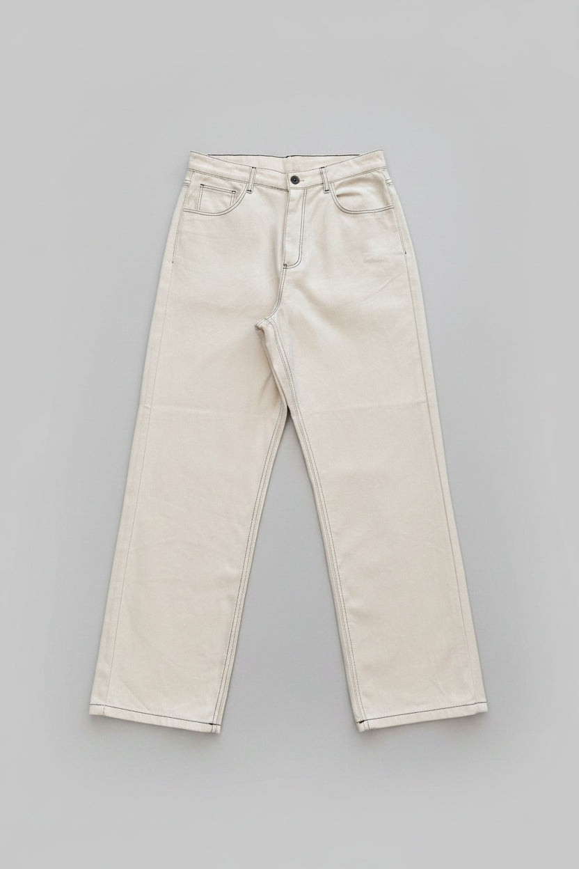 Black stitched jeans