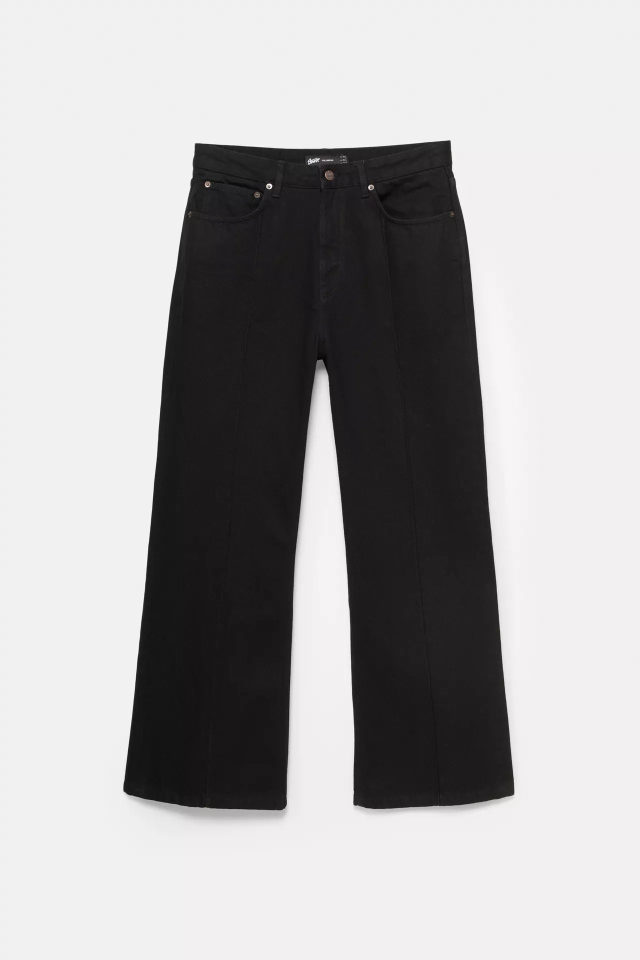 Back pocket leather jeans