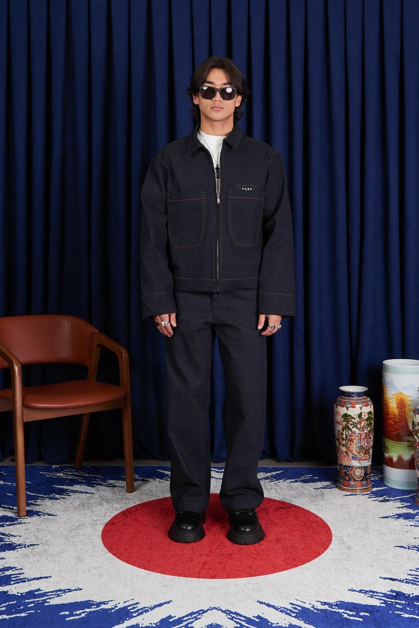 Lower upper denim suit