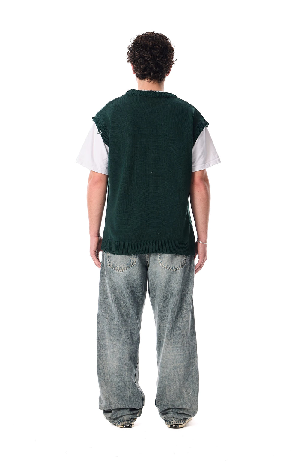 Margiela Patterned Worn-Out Detail Premium Oversize Sweater