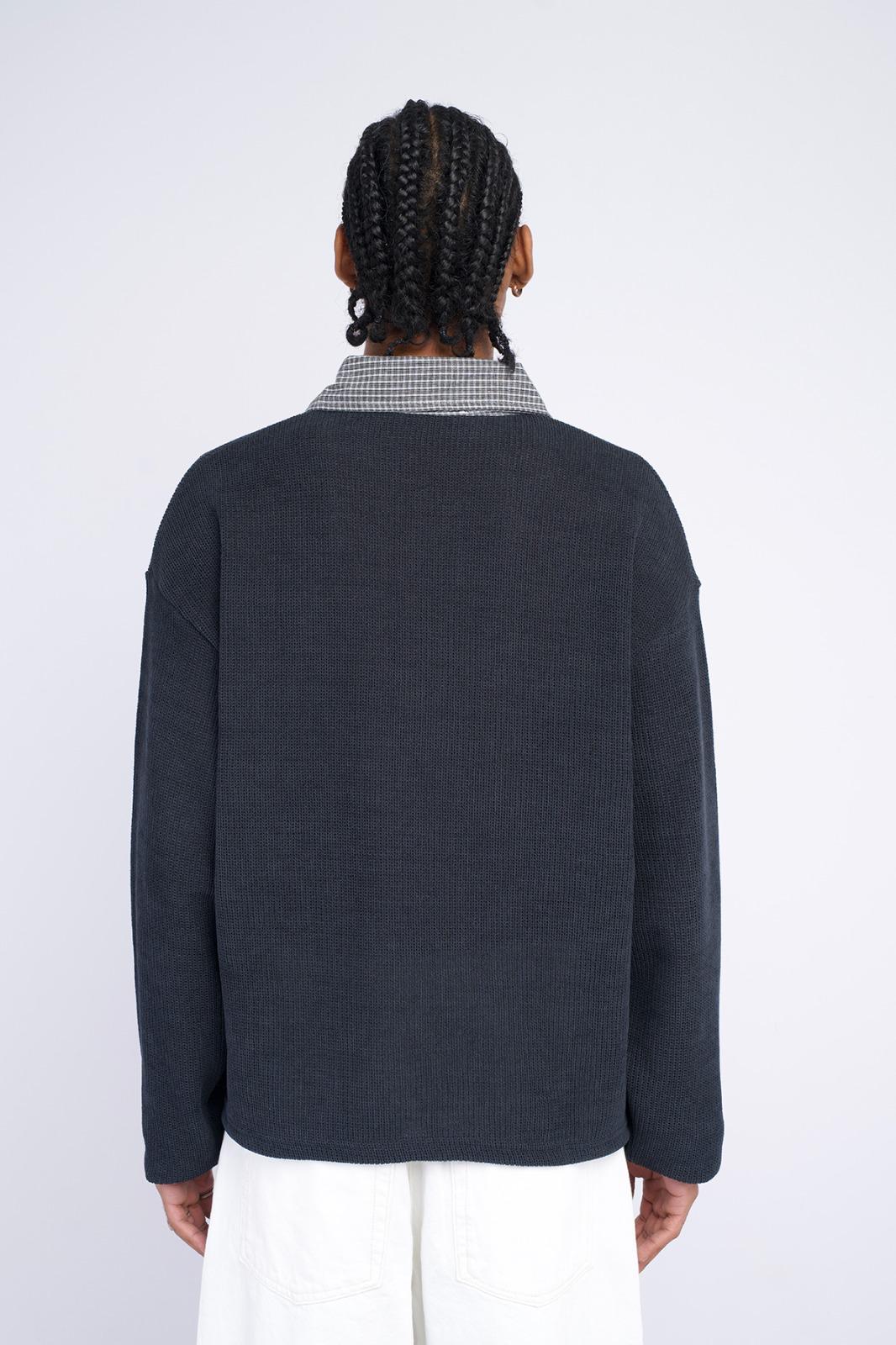 Long sleeve knitwear with collar