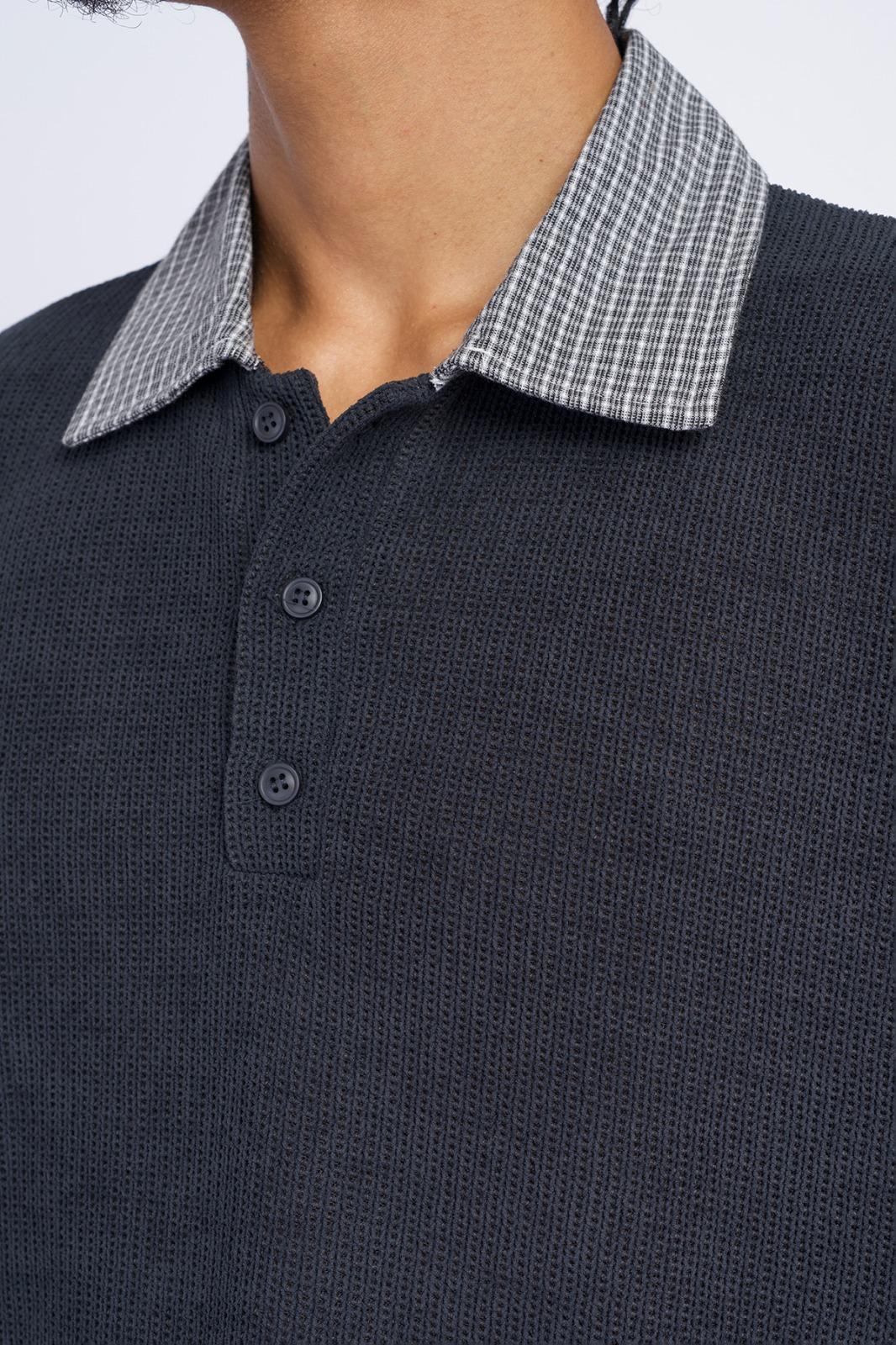 Long sleeve knitwear with collar