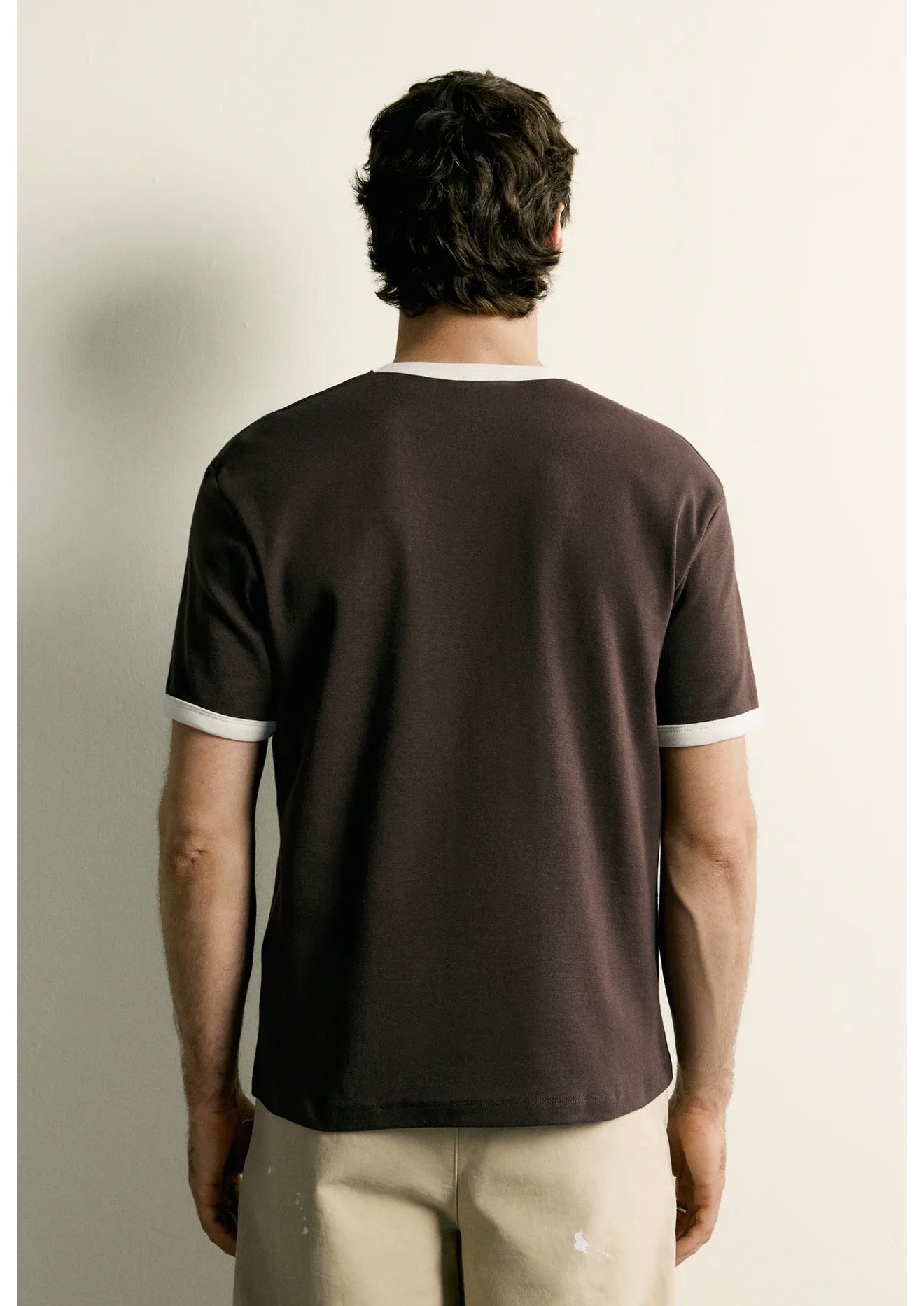 BASİC CONTRAST RIB T-SHİRT