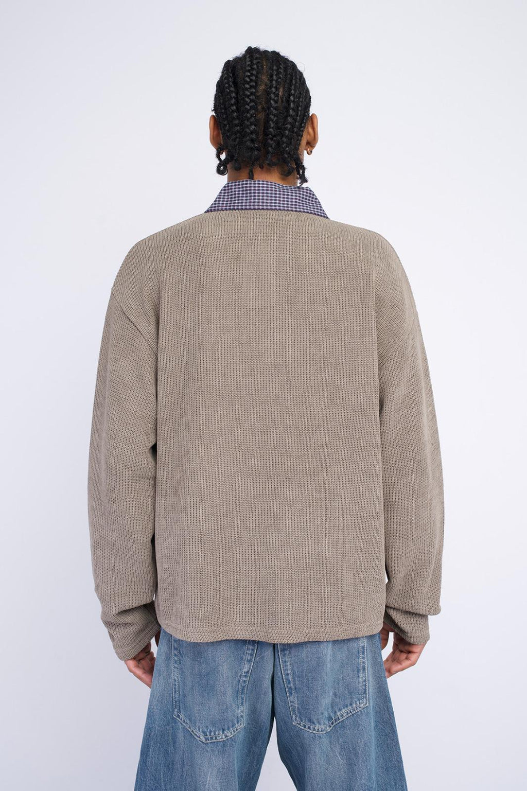 Long sleeve knitwear with collar