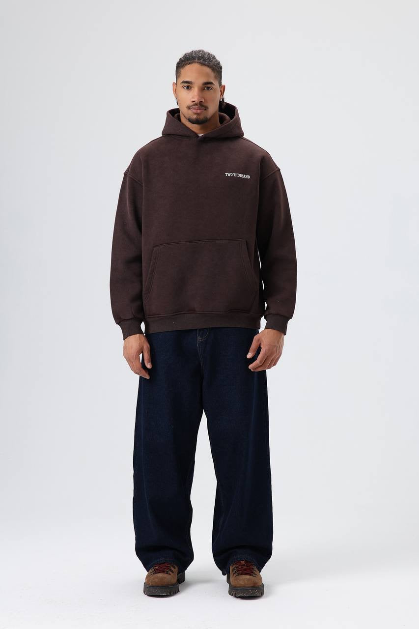 Written on the front and back hoodie