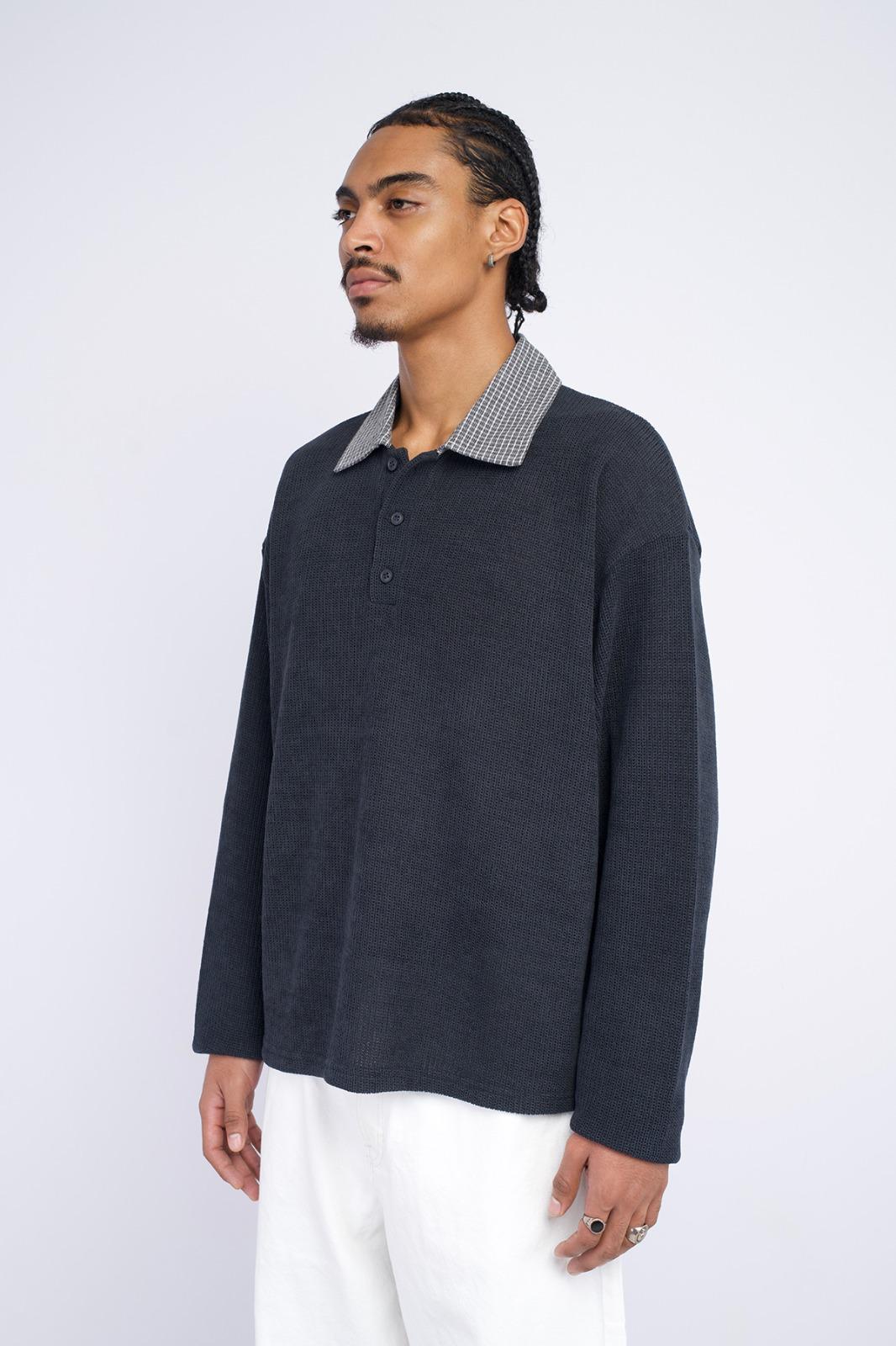 Long sleeve knitwear with collar