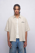 CROP LINEN SHIRT