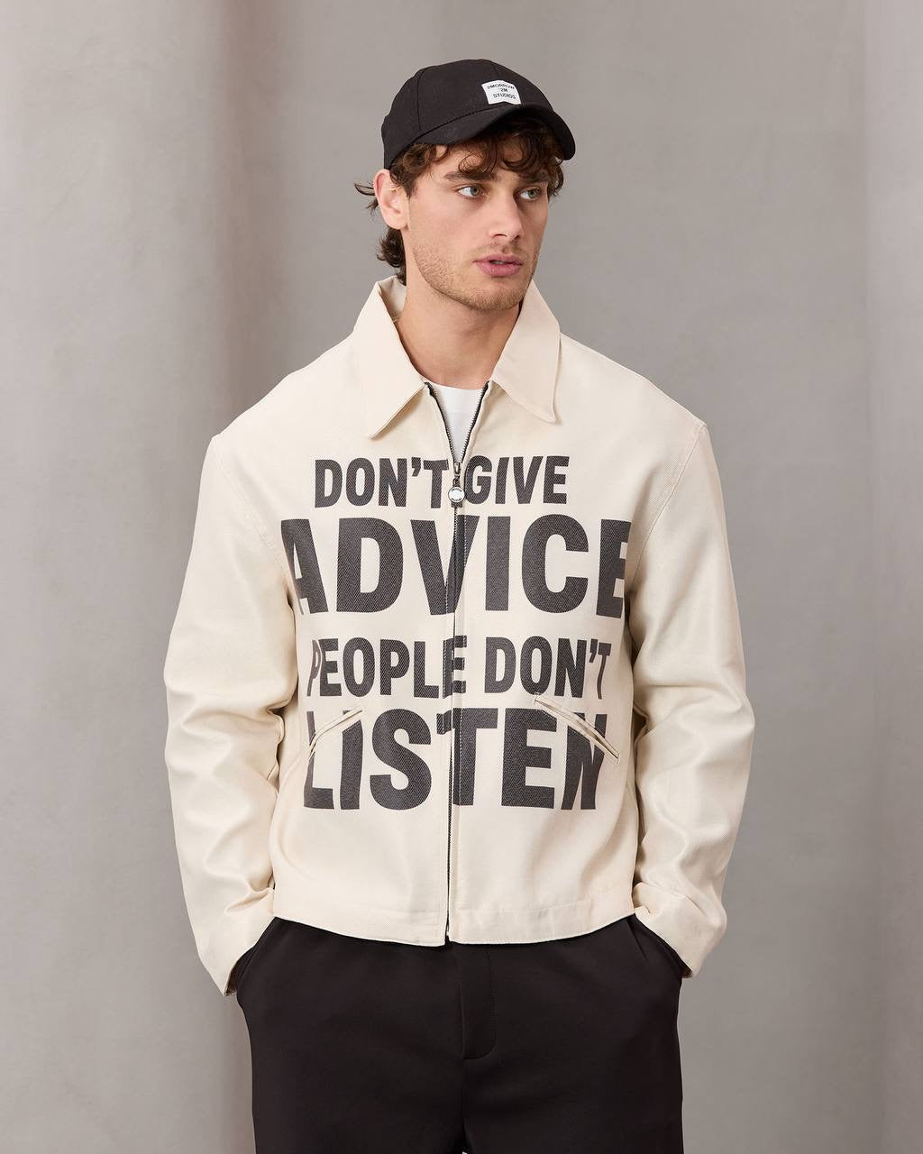 oversize printed jacket