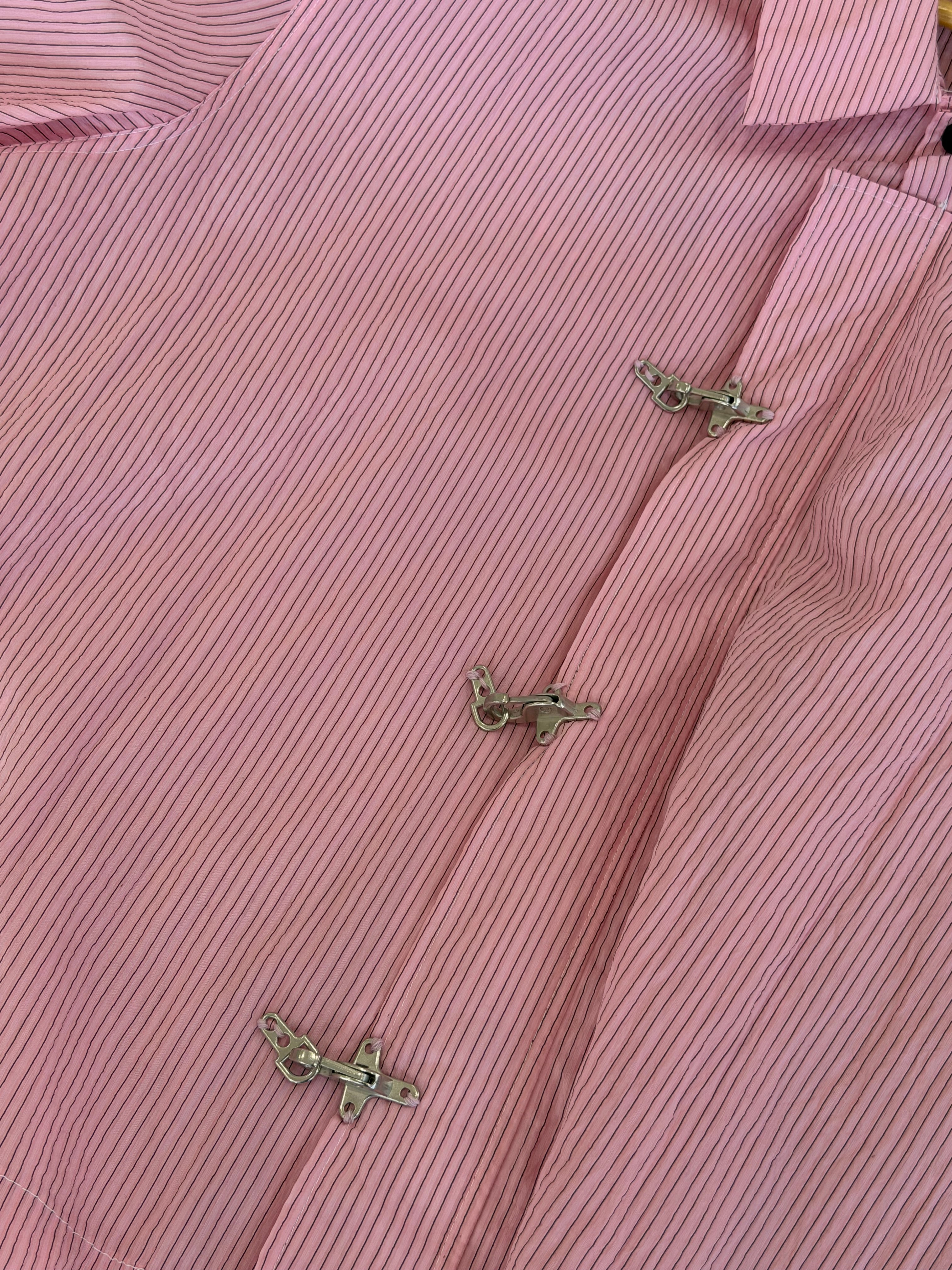 Black striped pink shirt