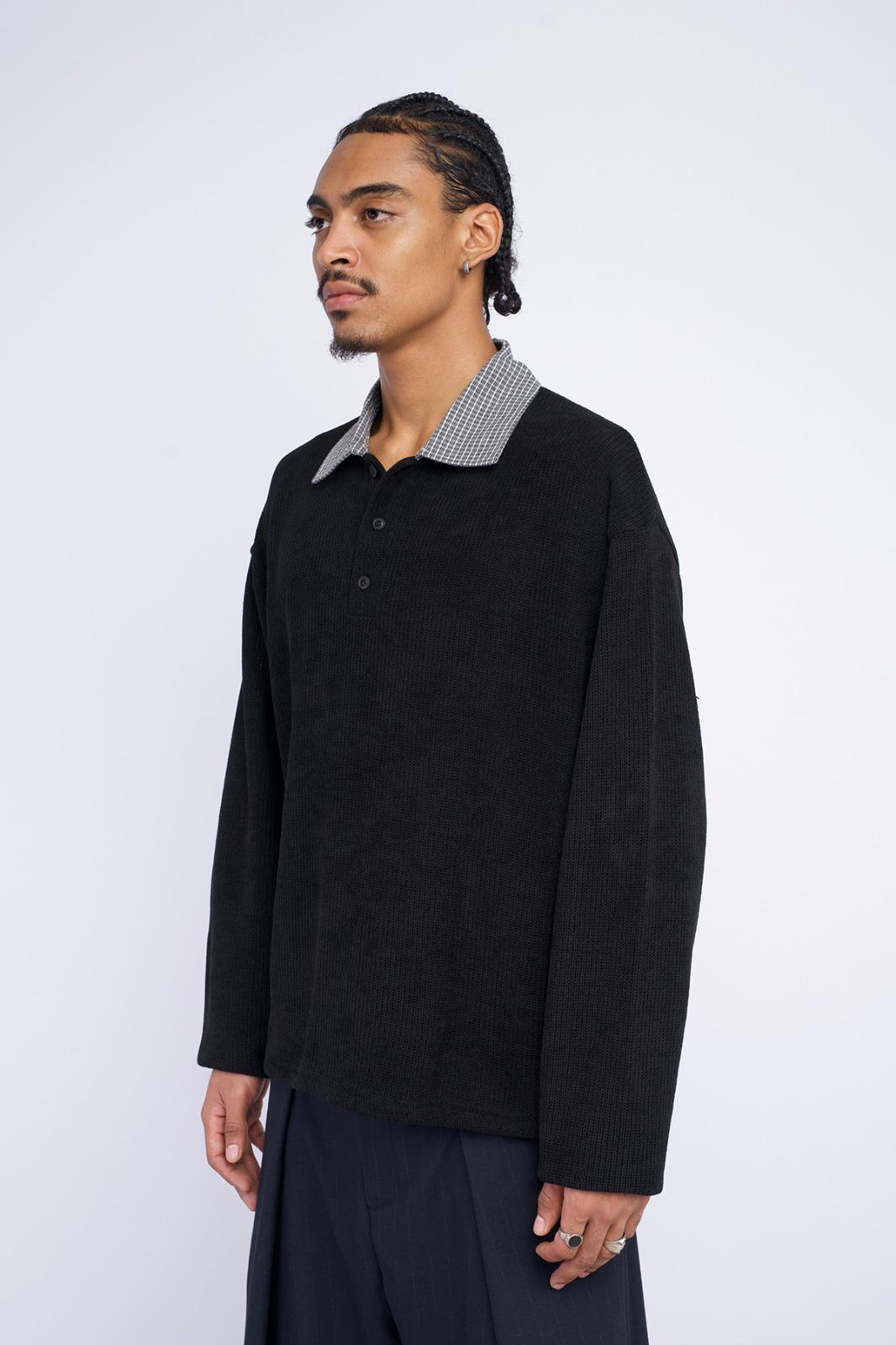 Long sleeve knitwear with collar