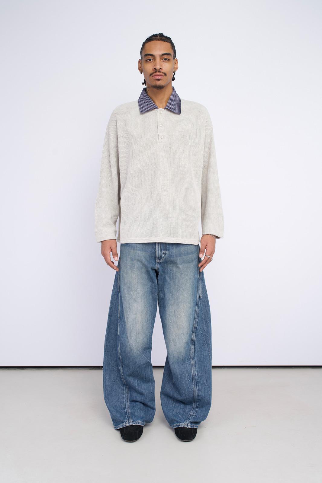 Long sleeve knitwear with collar