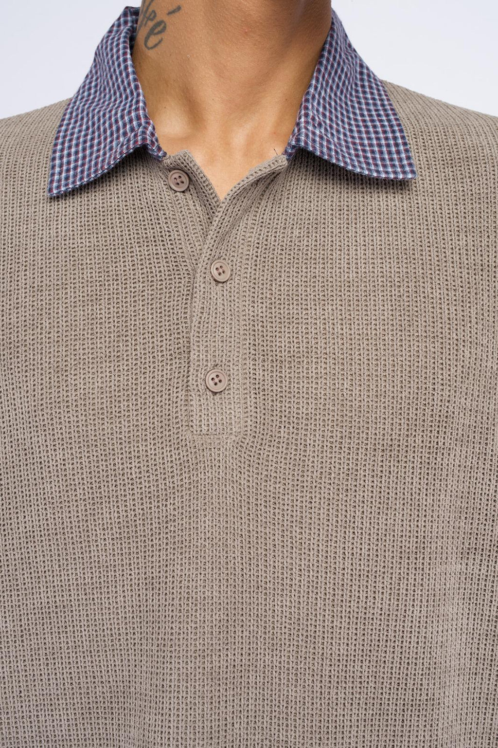 Long sleeve knitwear with collar