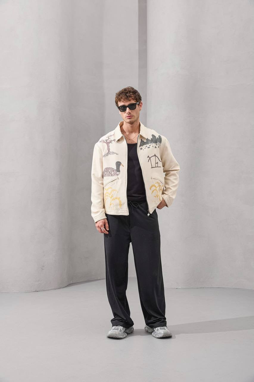 oversize printed jacket