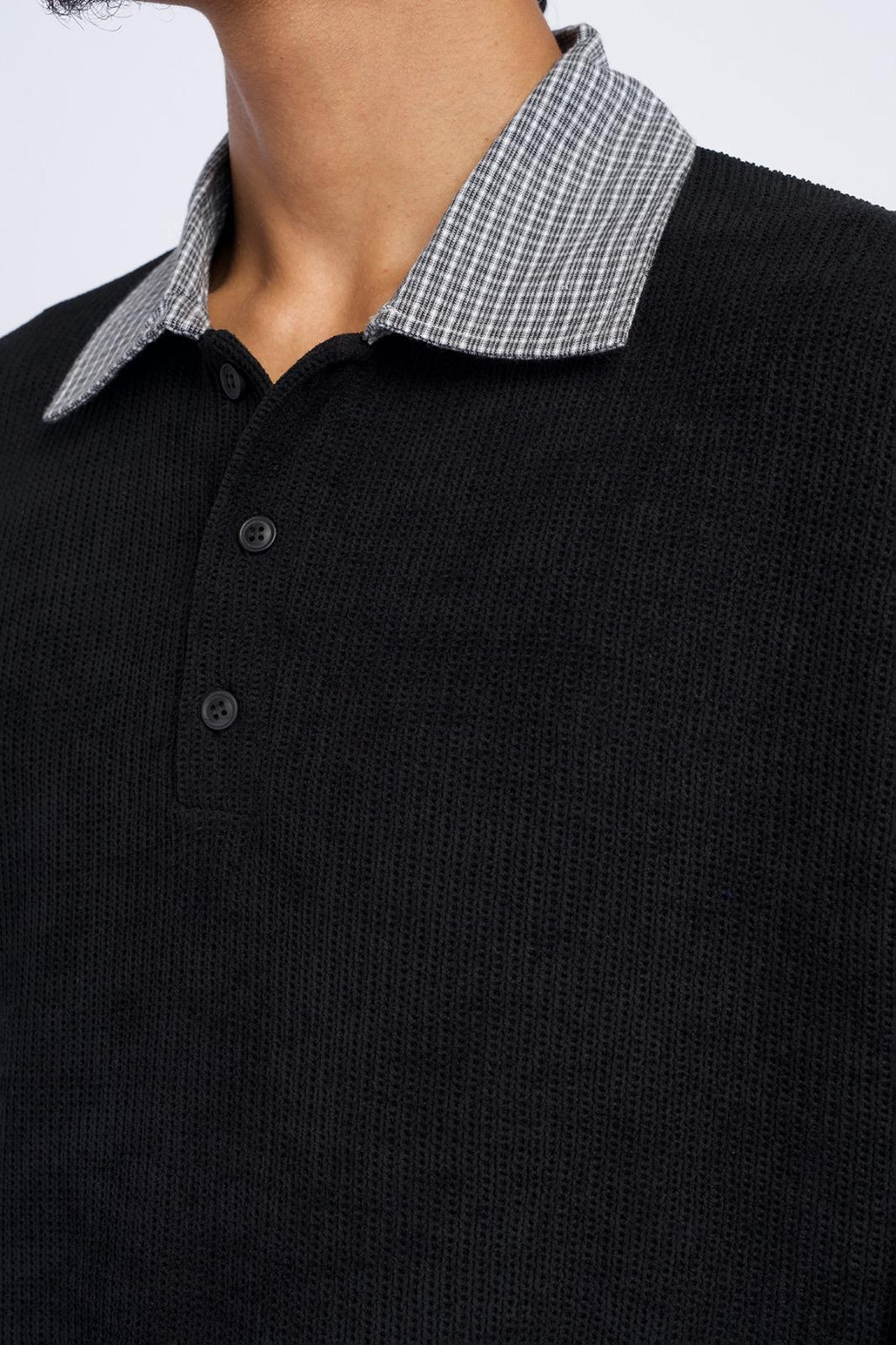 Long sleeve knitwear with collar