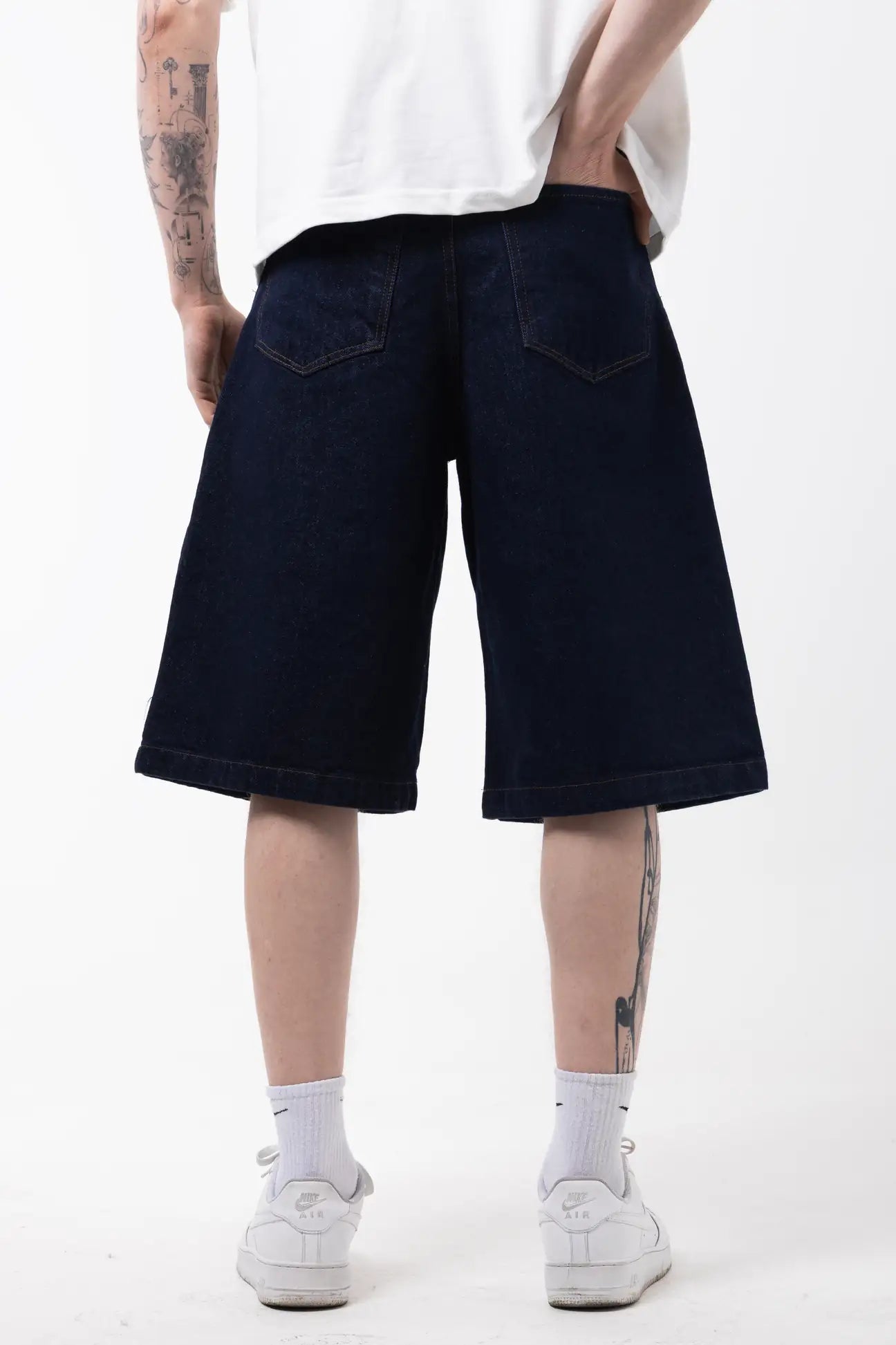 RELAXED FIT BERMUDA DENIM SHORTS