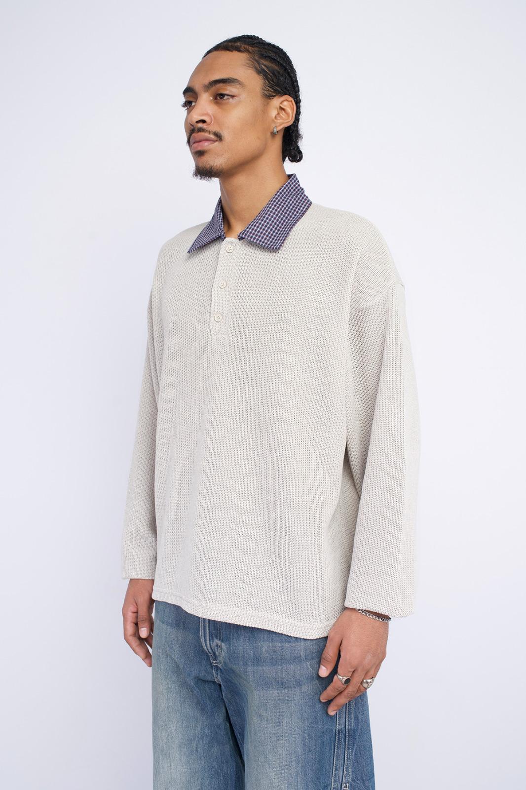 Long sleeve knitwear with collar