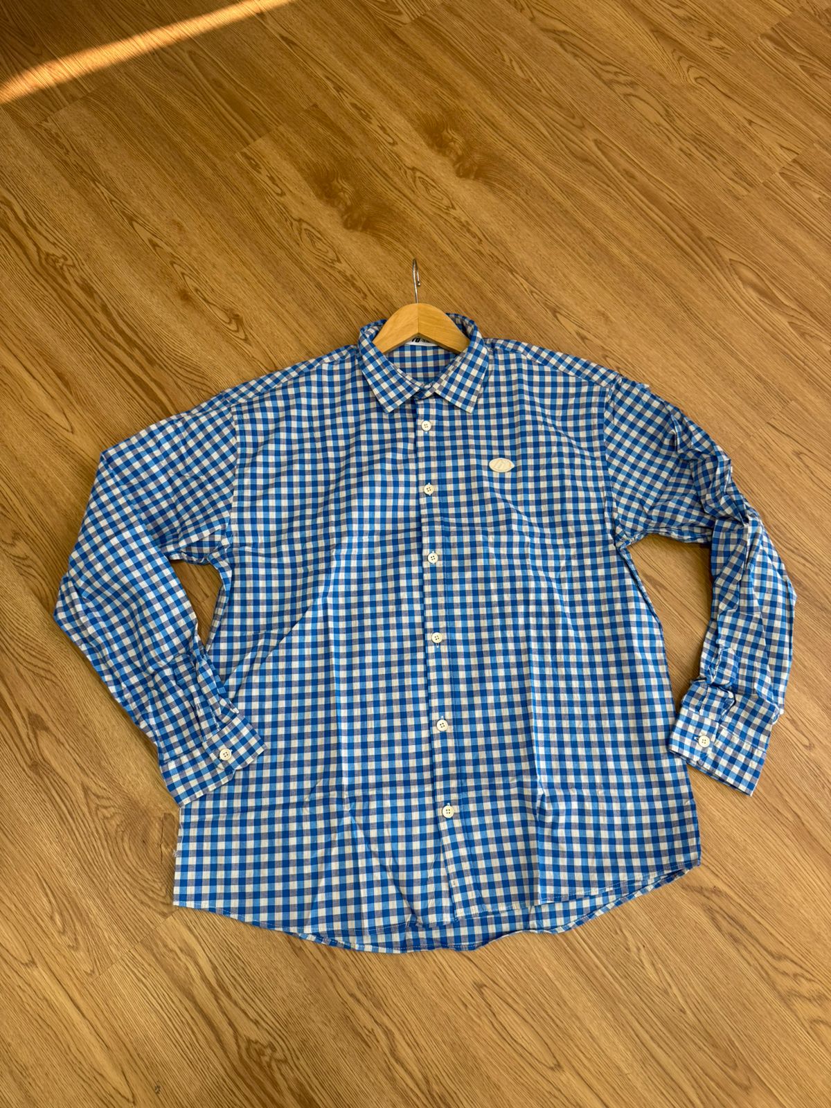 BLUE & WHITE GINGHAM SHIRT