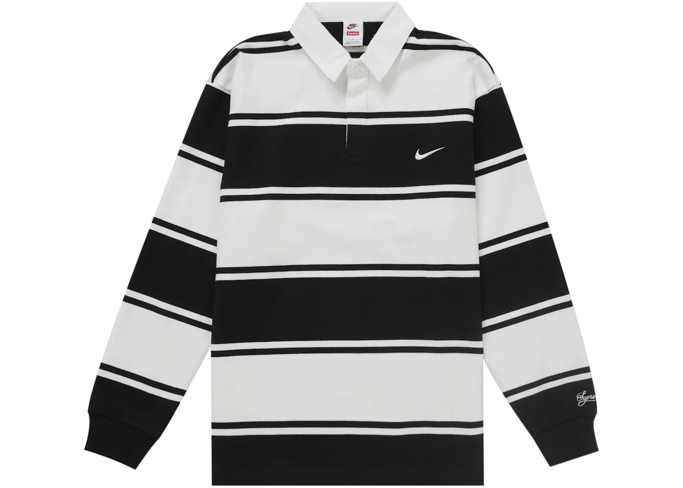 Supreme NIKE STRIPE Rugby Black
