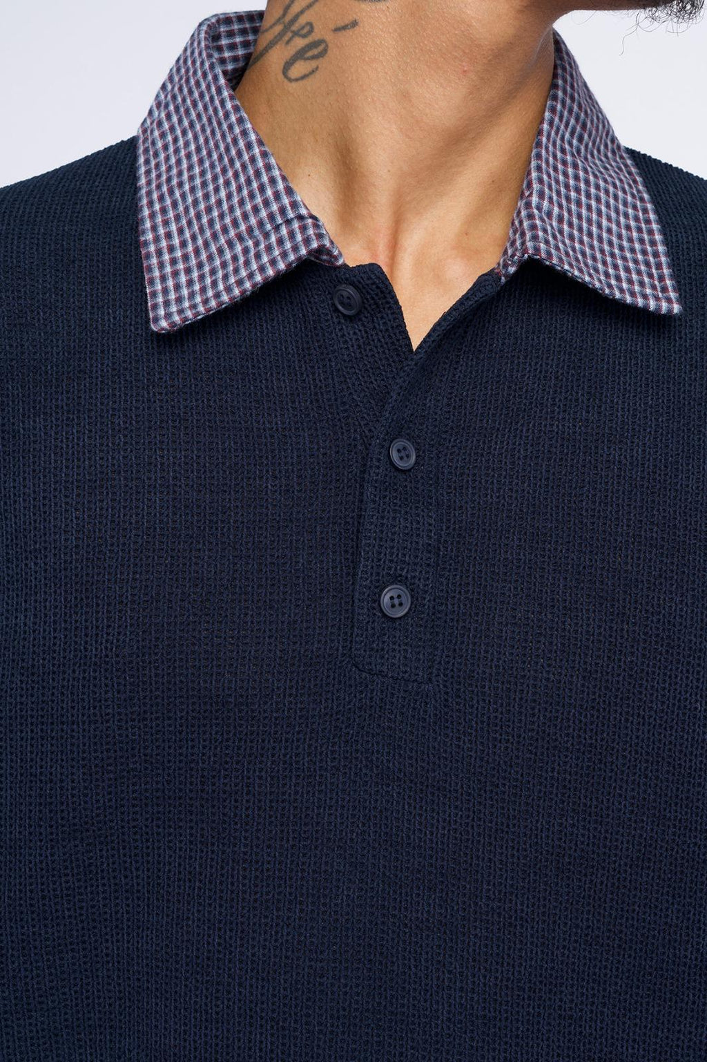 Long sleeve knitwear with collar