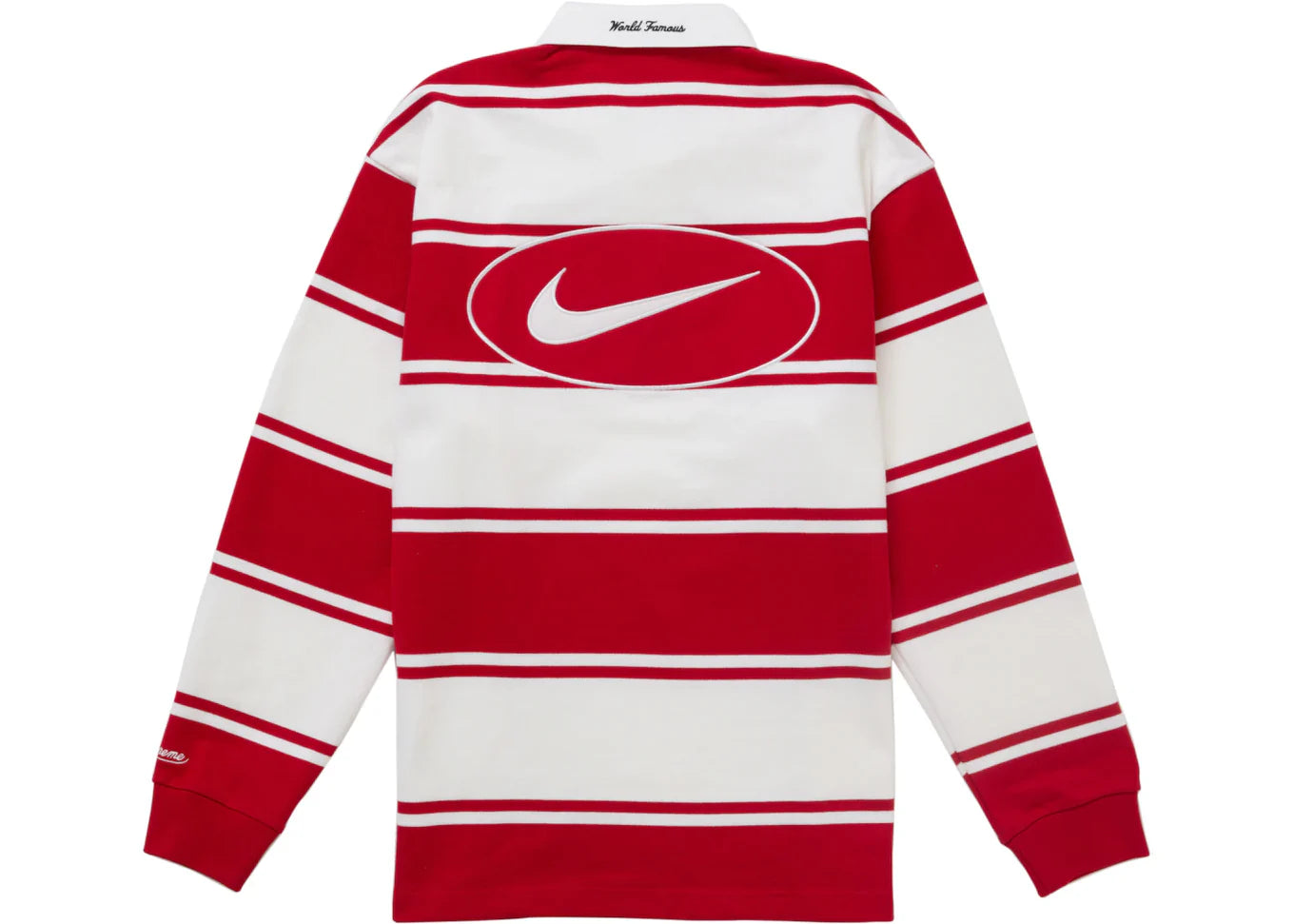 Supreme NIKE STRIPE Rugby Red