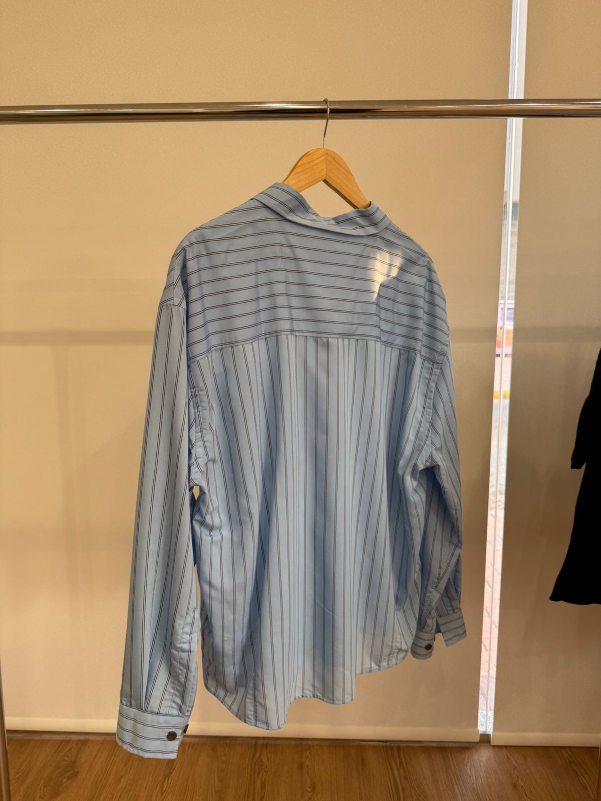 LIGHT BLUE PINSTRIPE SHIRT
