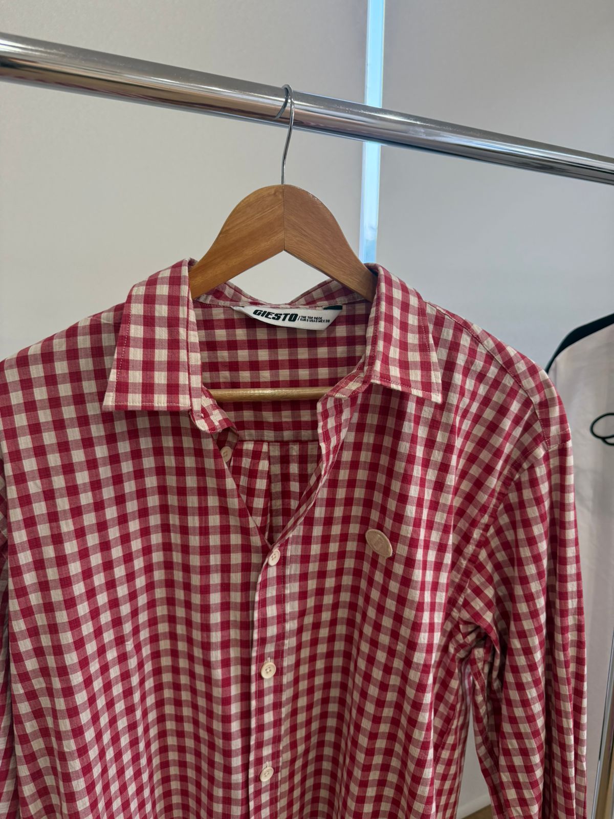 RED & WHITE GINGHAM SHIRT
