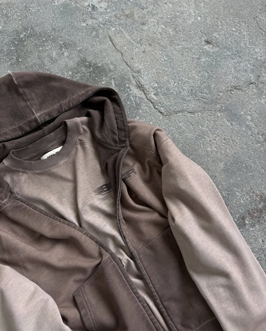 SCR HOODIE - BROWN