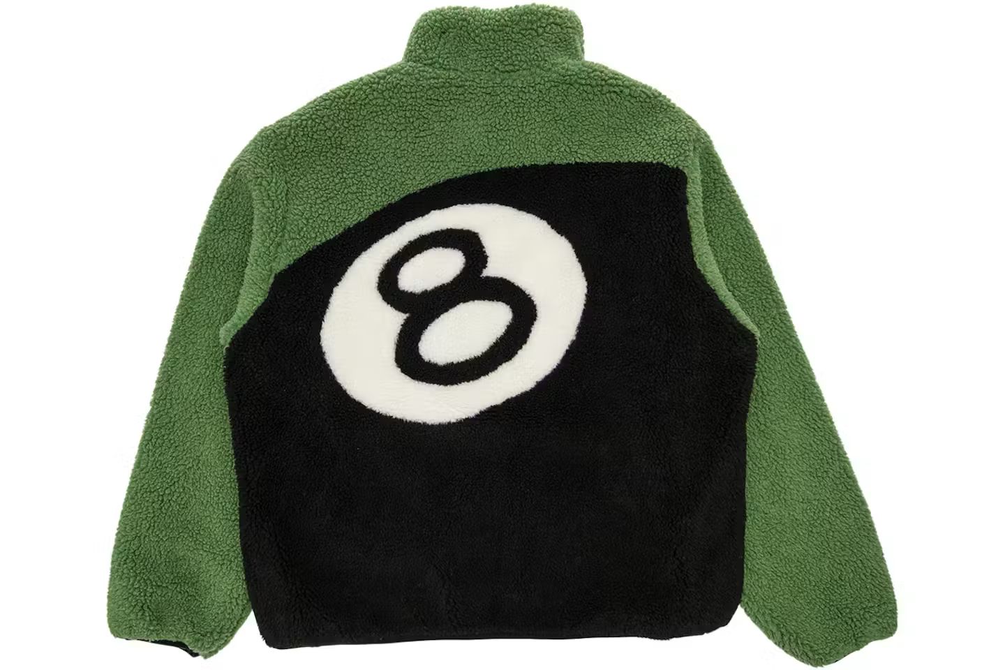 STUSSY 8 BALL SHERPA REVERSIBLE JACKET – GREEN