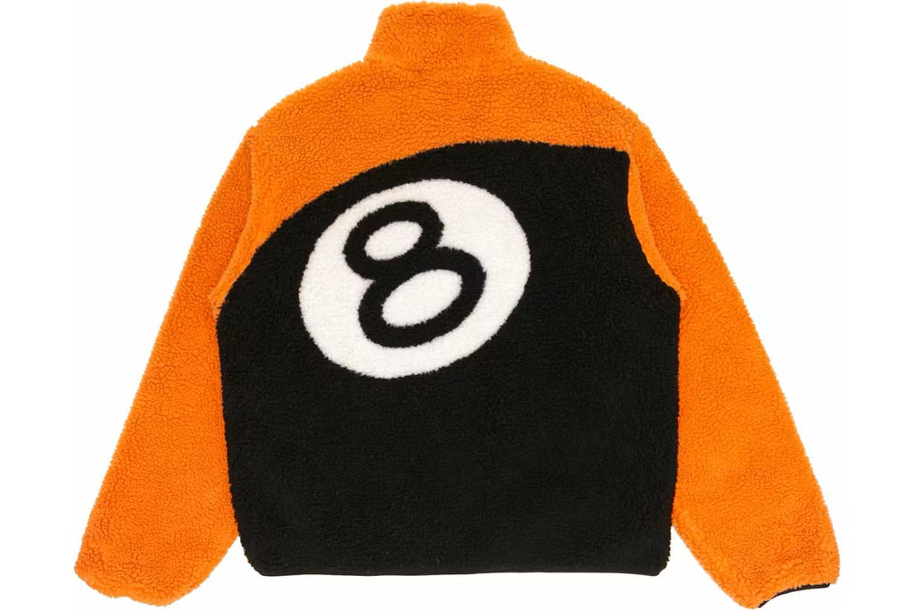 STUSSY 8 BALL SHERPA REVERSIBLE JACKET – ORANGE