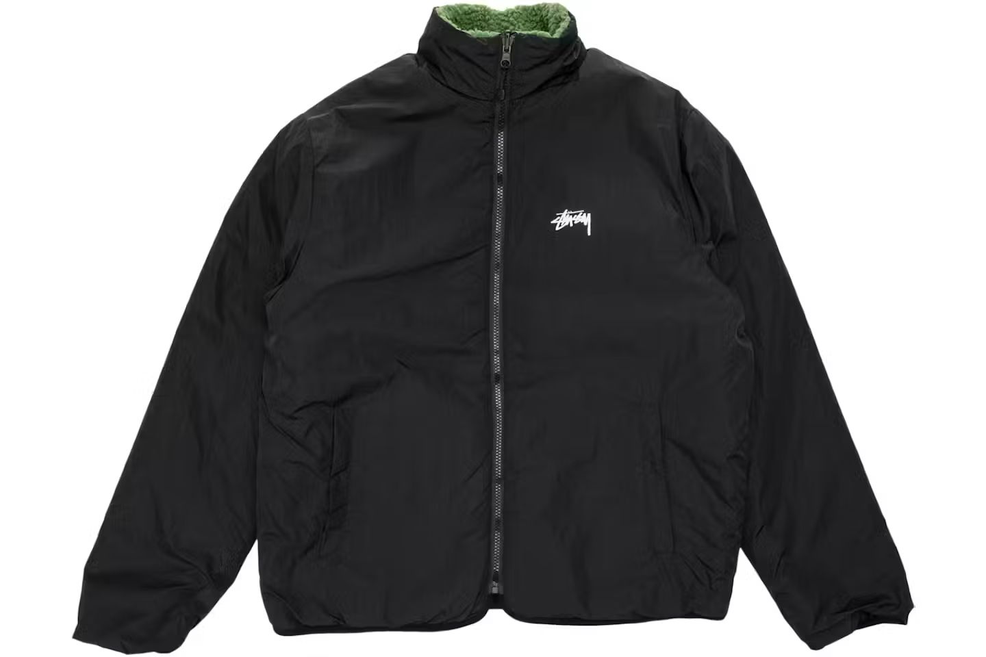 STUSSY 8 BALL SHERPA REVERSIBLE JACKET – GREEN