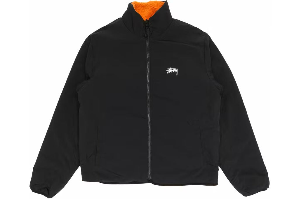 STUSSY 8 BALL SHERPA REVERSIBLE JACKET – ORANGE