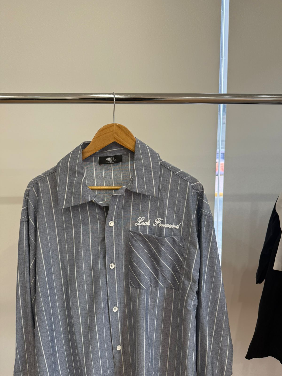 GRAY PINSTRIPE SHIRT