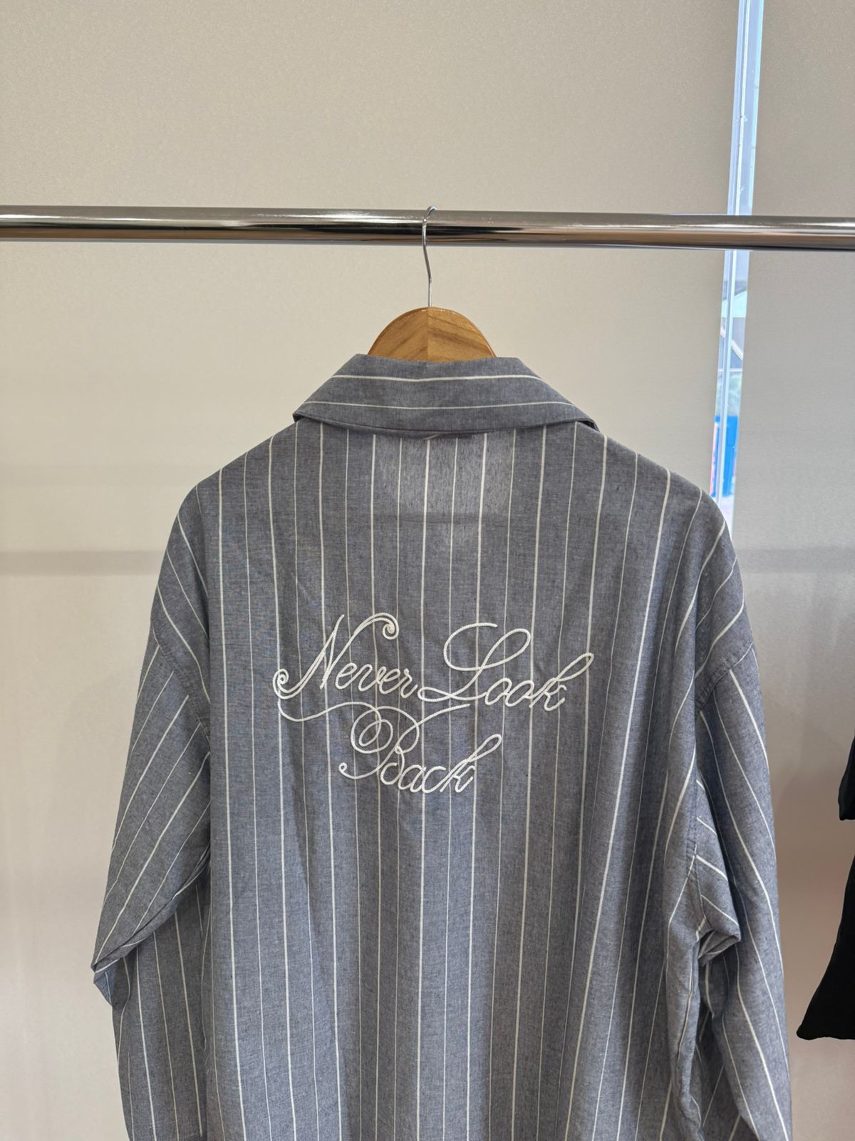 GRAY PINSTRIPE SHIRT