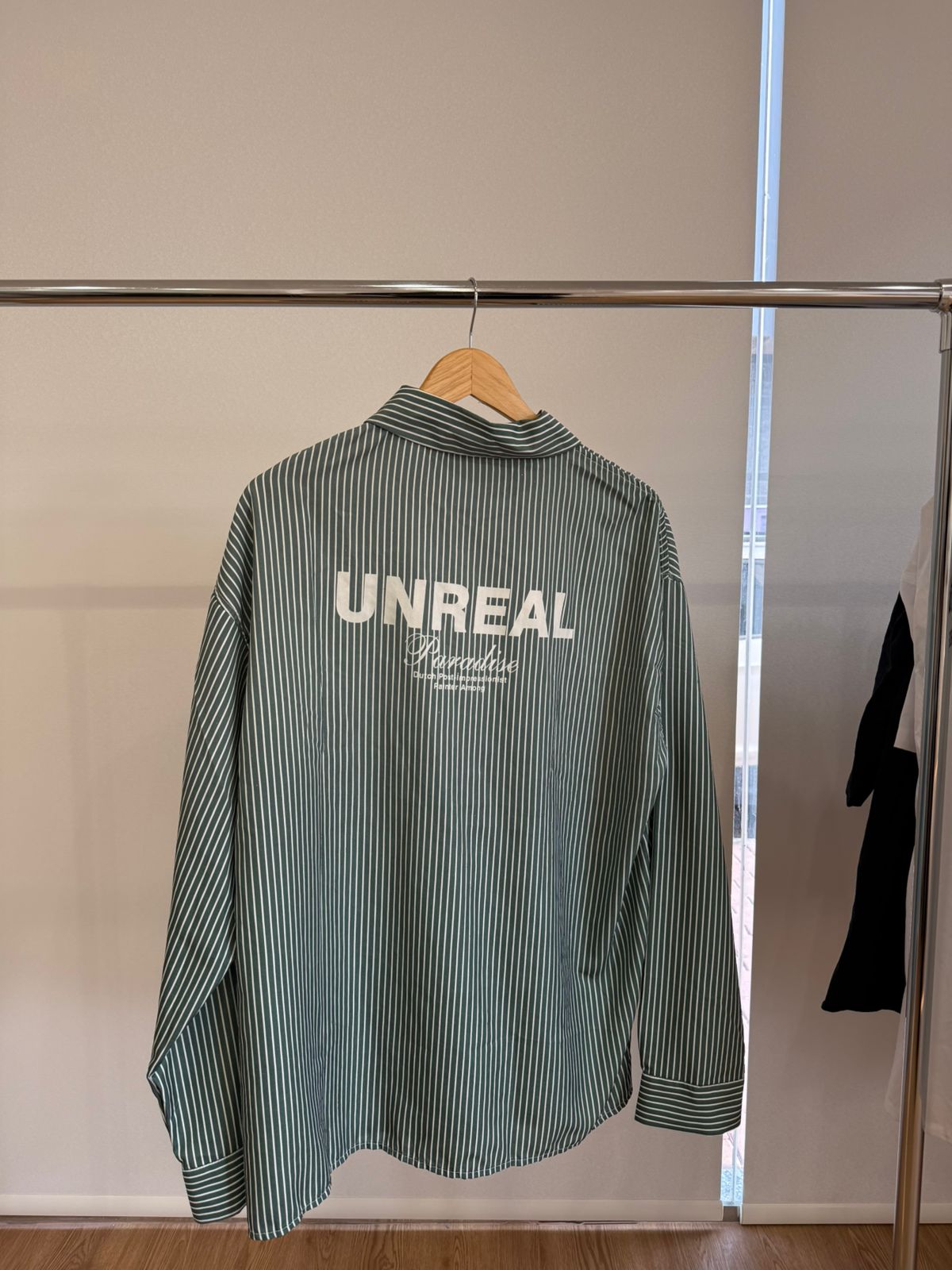 OLIVE GREEN STRIPED SHIRT