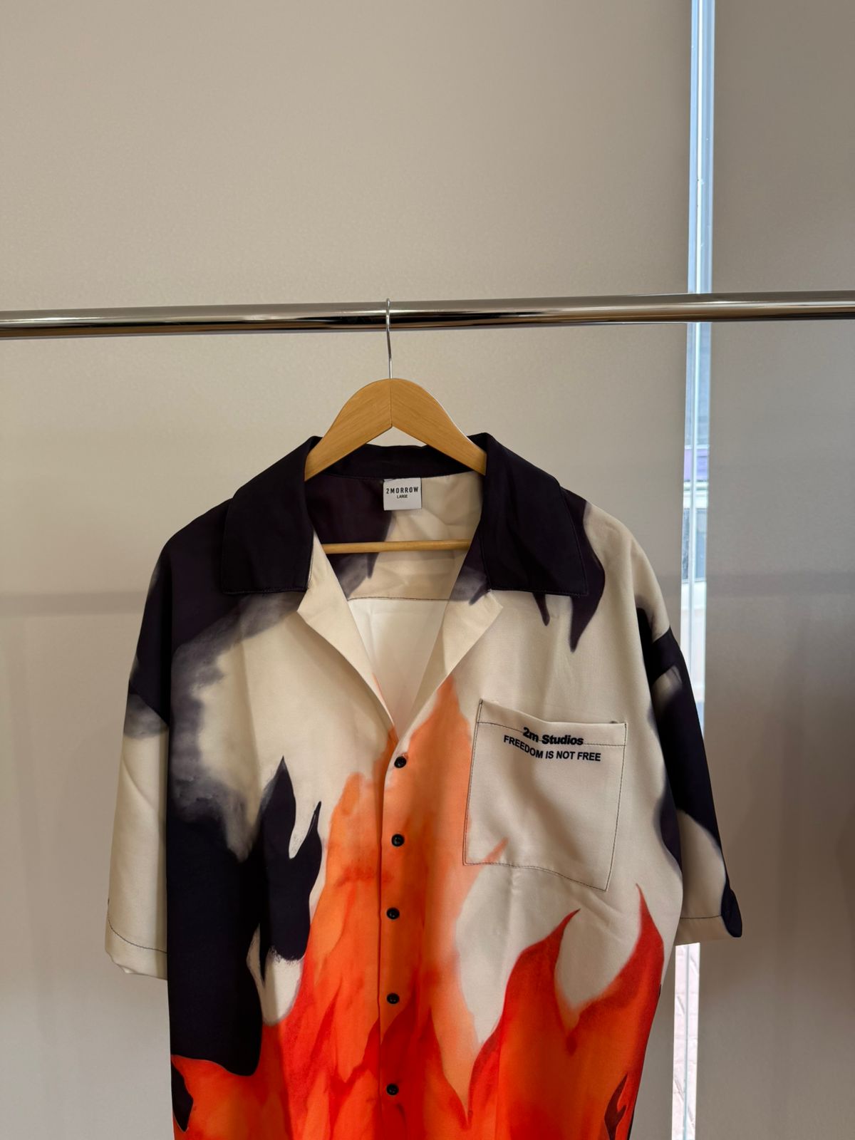 FLAME SHORT-SLEEVE CAMP SHIRT