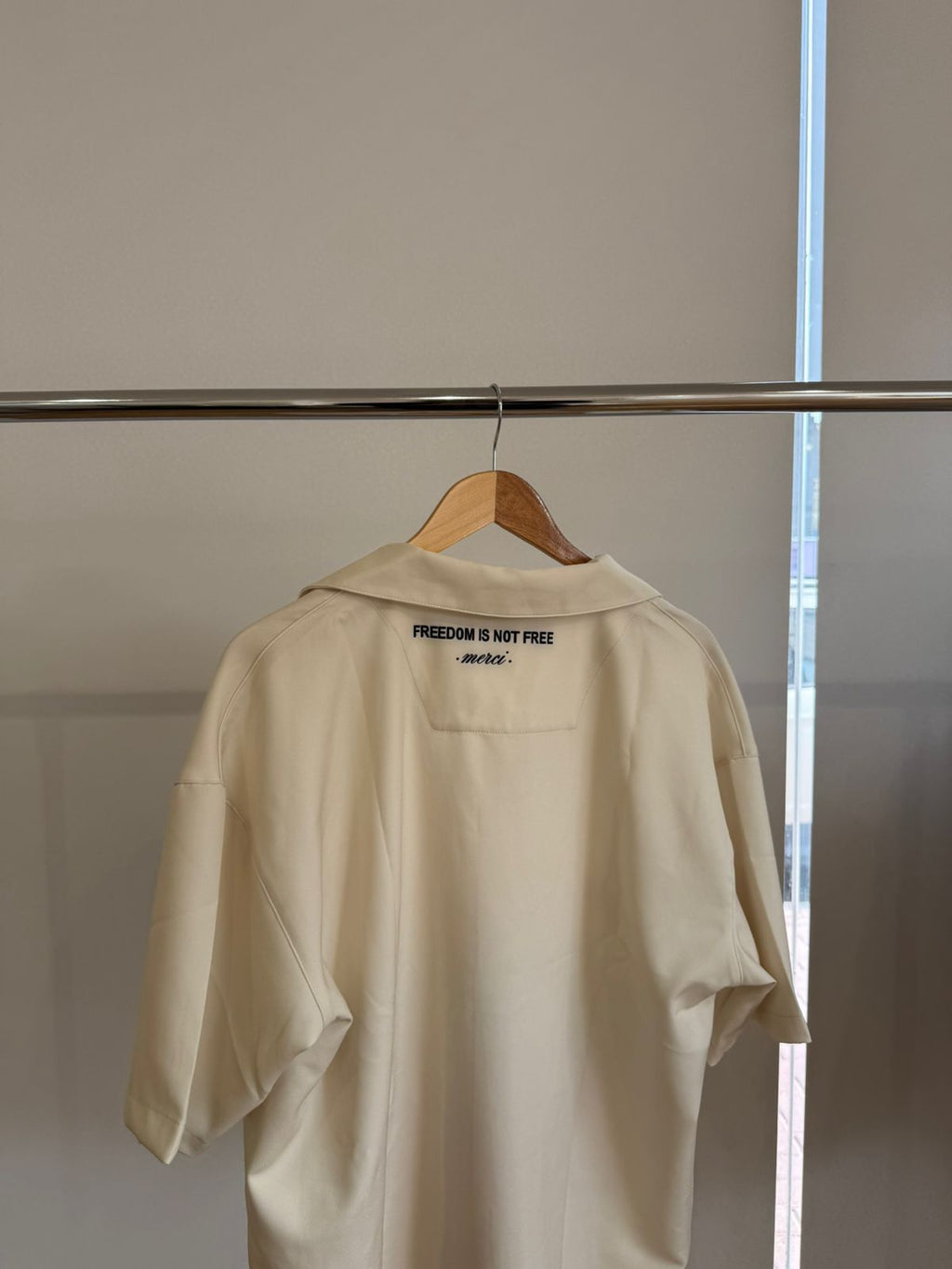 CREAM SHORT-SLEEVE WESTERN SHIRT