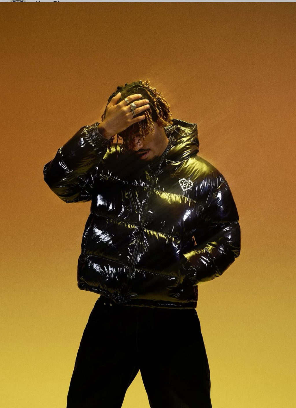 BLACK SHINY PUFFER JACKET