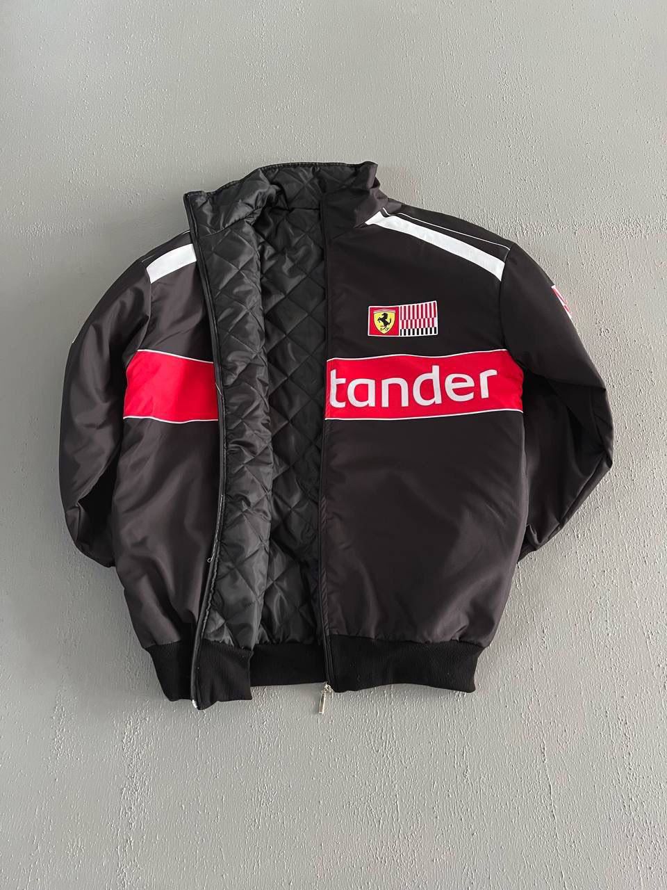 BLACK RACING BOMBER JACKET