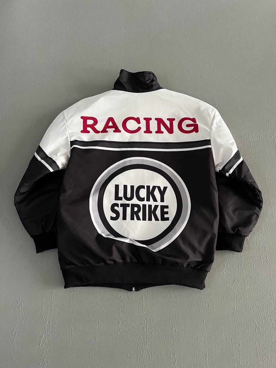 BLACK & WHITE RACING BOMBER JACKET