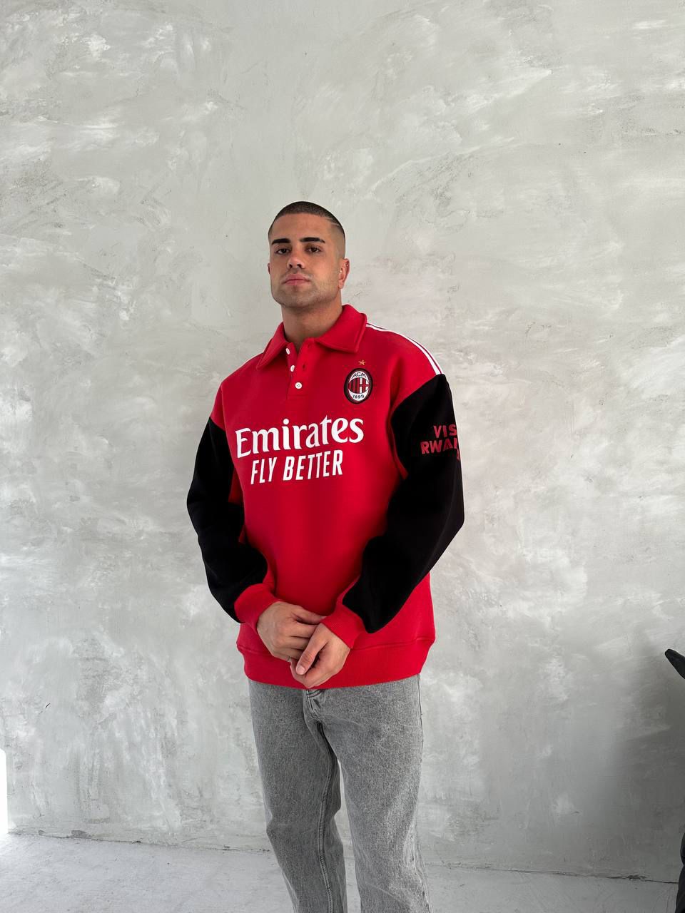 AC MILAN POLO COLLAR SWEATSHIRT