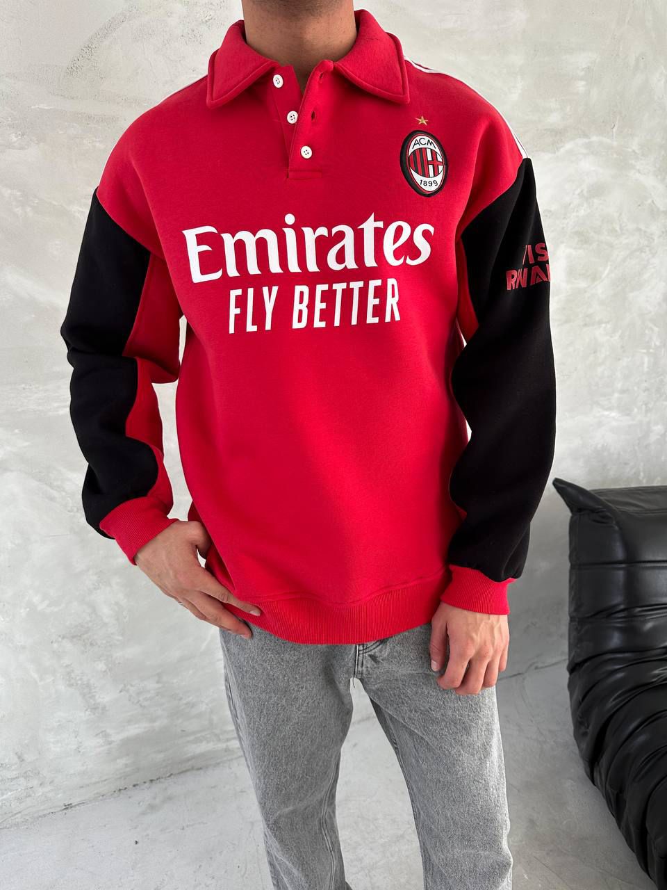 AC MILAN POLO COLLAR SWEATSHIRT