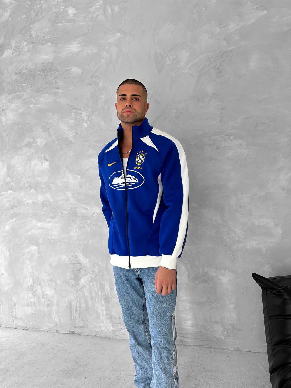 BLUE BRASIL TEAM TRACK JACKET