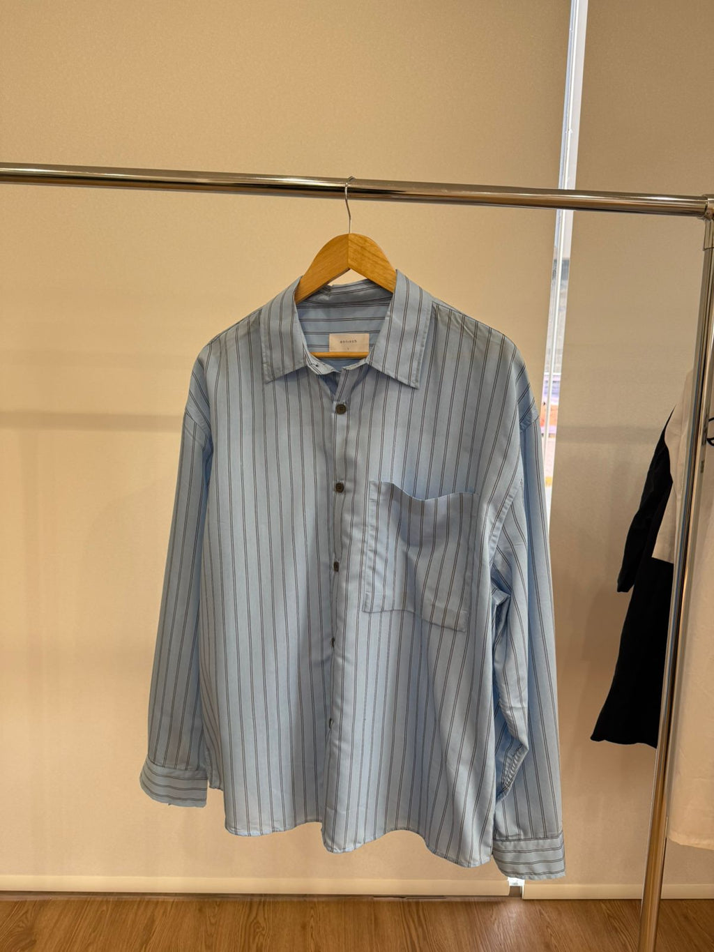 LIGHT BLUE PINSTRIPE SHIRT