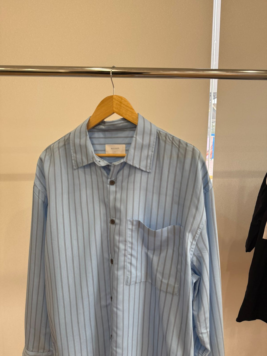 LIGHT BLUE PINSTRIPE SHIRT