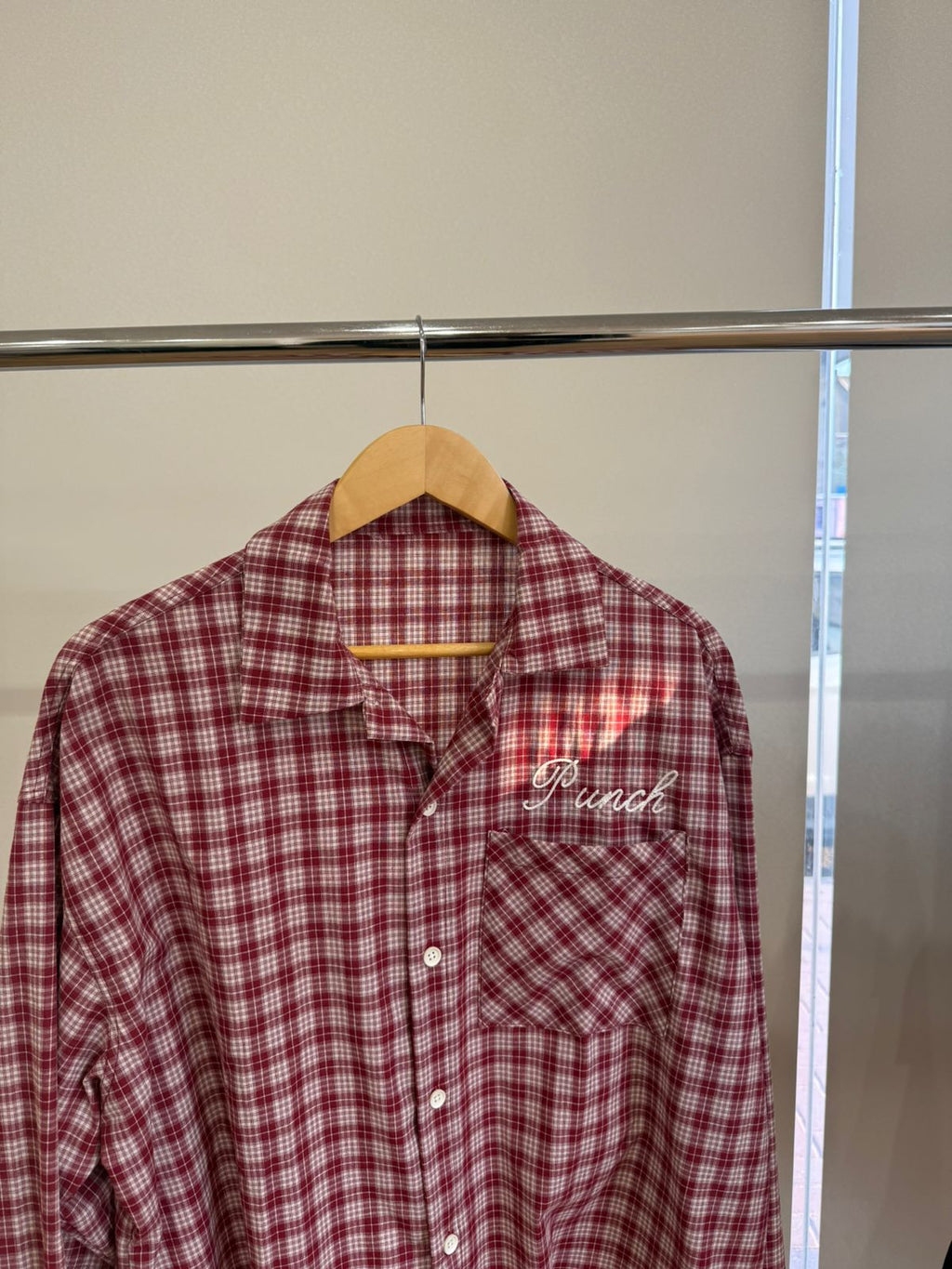 RED & WHITE CHECKERED SHIRT
