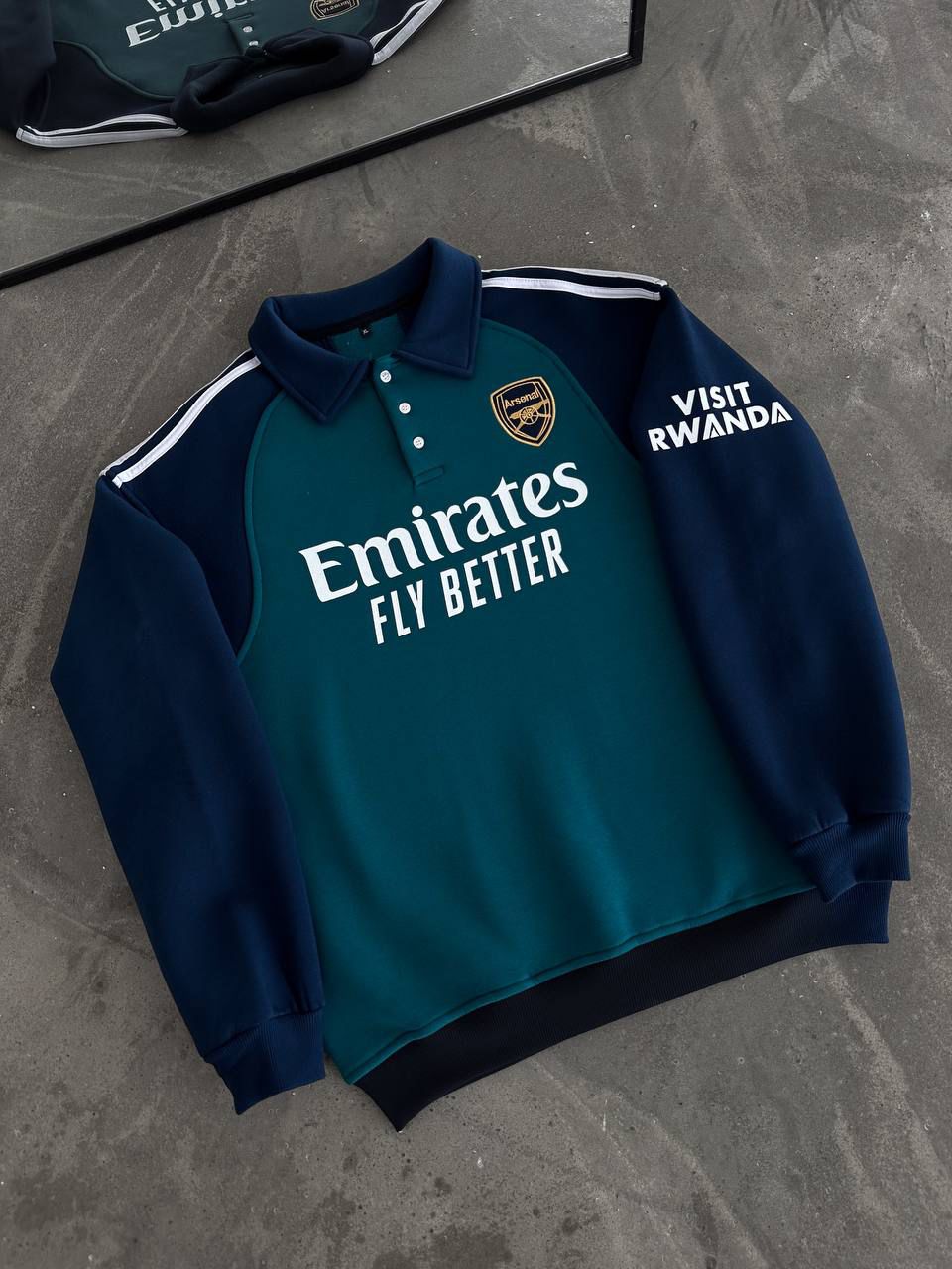 ARSENAL POLO COLLAR SWEATSHIRT