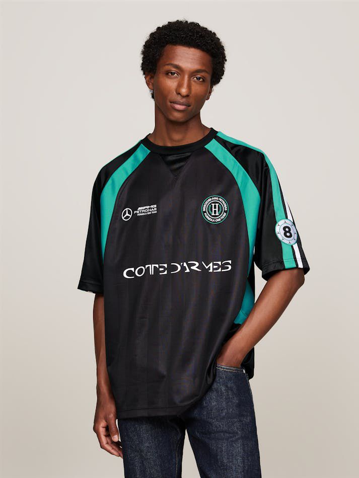 TOMMY X MERCEDES F1 X CR GEORGE RUSSELL FOOTBALL T-SHIRT