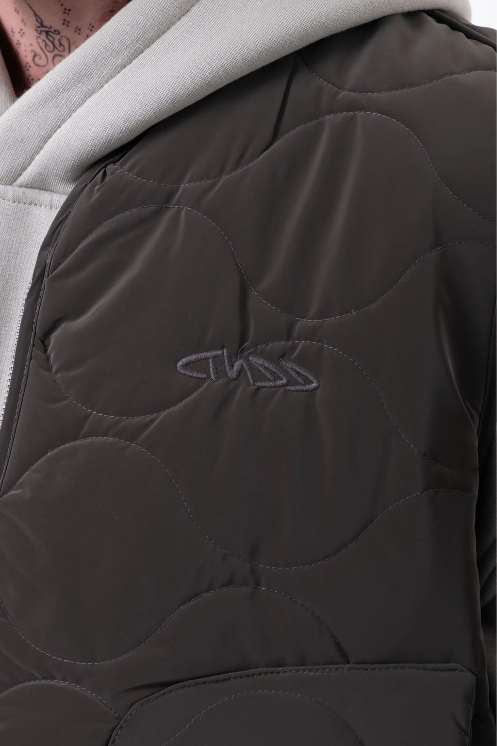 DARK BROWN QUILTED VEST